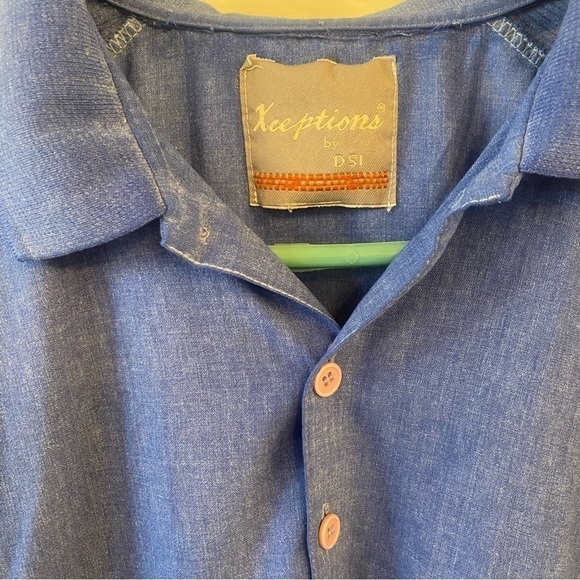 VINTAGE 80’s 90’s Xceptions Large Men’s Blue - Picture 6 of 6